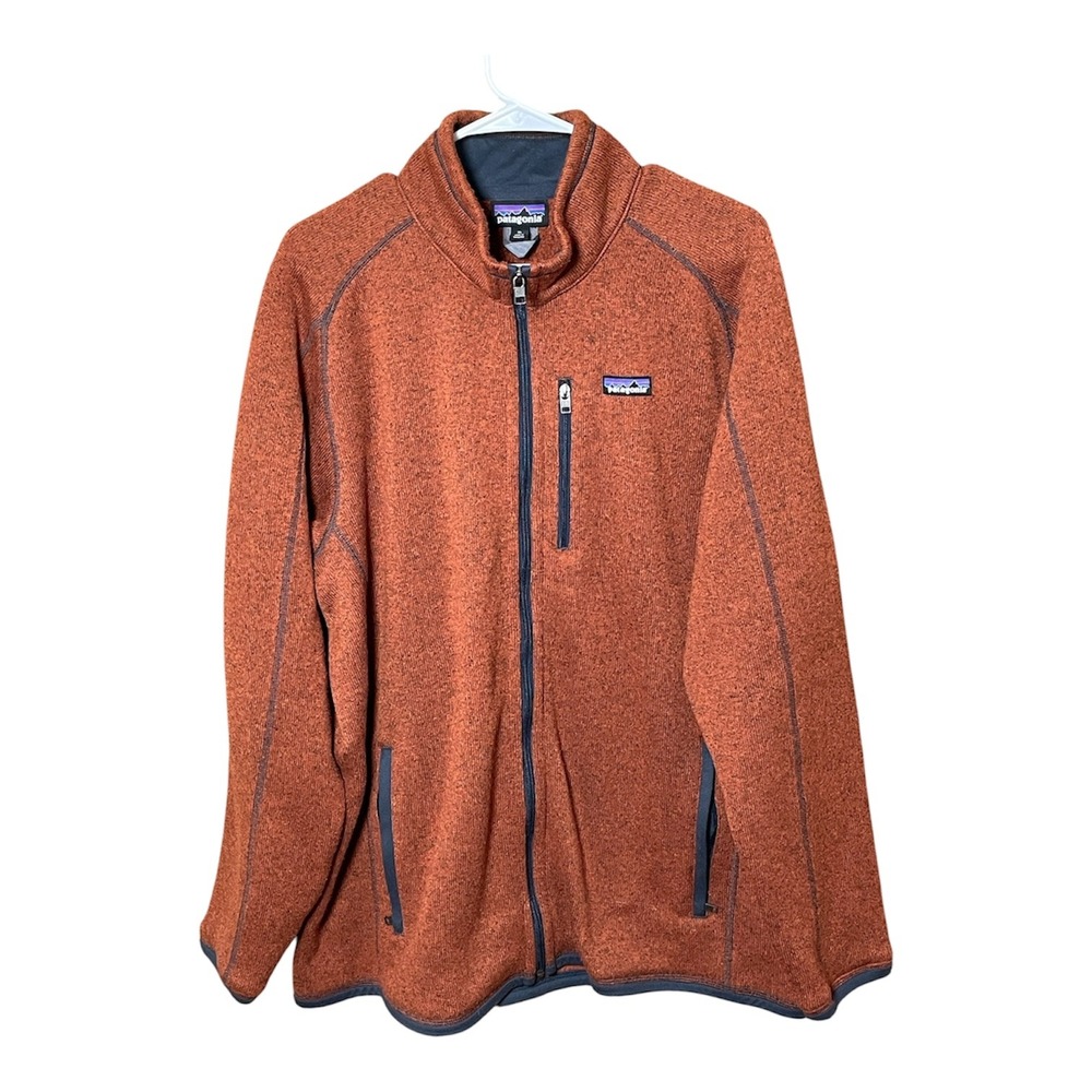 Patagonia Better Sweater Full Zip Jacket Mens XL Rust Orange Heather Fleece